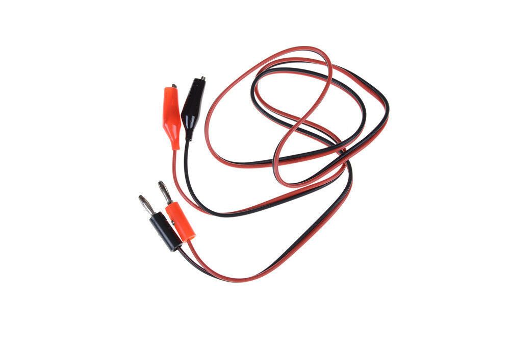 Hot 1m Long Red Alligator Clip to Banana Plug Probe Cable Test Lead J..l8