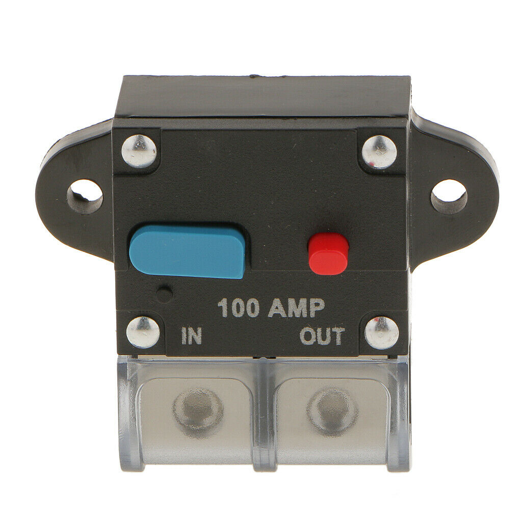 100A Amp In-Line Circuit Breaker Stereo/Audio/Car/ Fuse Holder 12V/24V