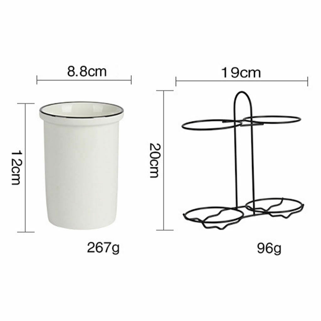 Ceramic Tableware Holder Spoons Utensil Kitchen Organizer Storage Container