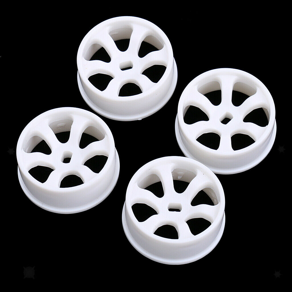 Pack of 4 1:28 White RC Wheel Rims for WLtoys K989 Drift Car Upgrade Parts