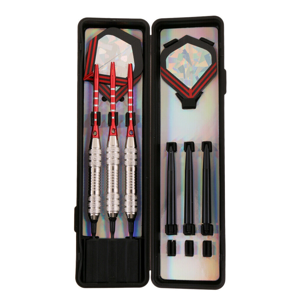 3 Pieces Professional Soft Tip Darts Electronic Darts Iron Barrels Red