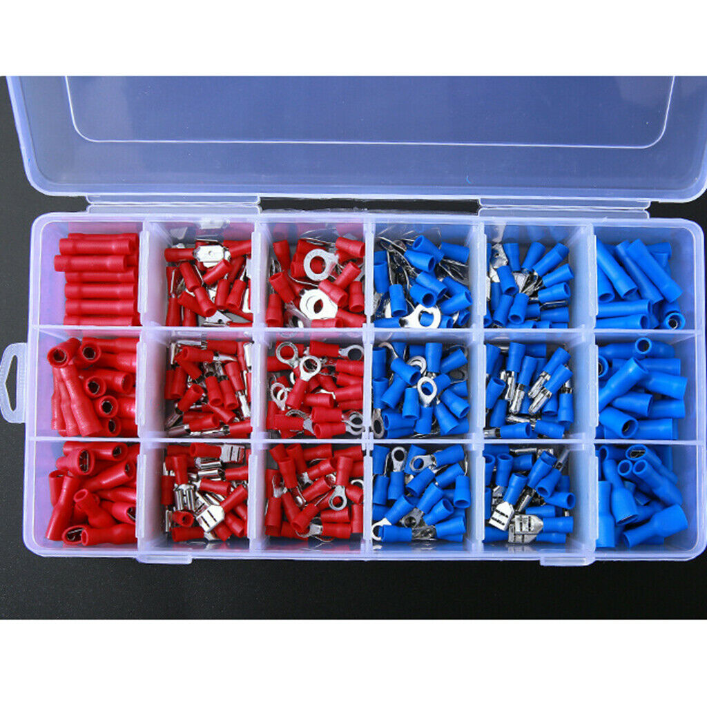 360 Pieces Intermediate Cold-press Wire Crimp Terminals Connector O type Set