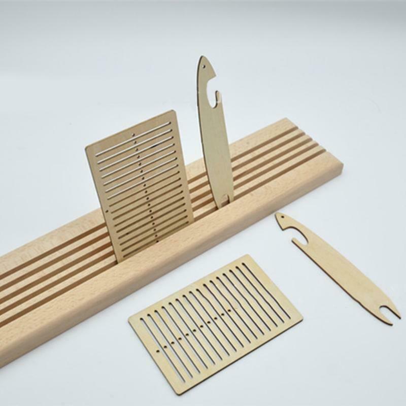 1 Set DIY Simple Belt Loom Wooden Weaving Looms Kit for Beginners