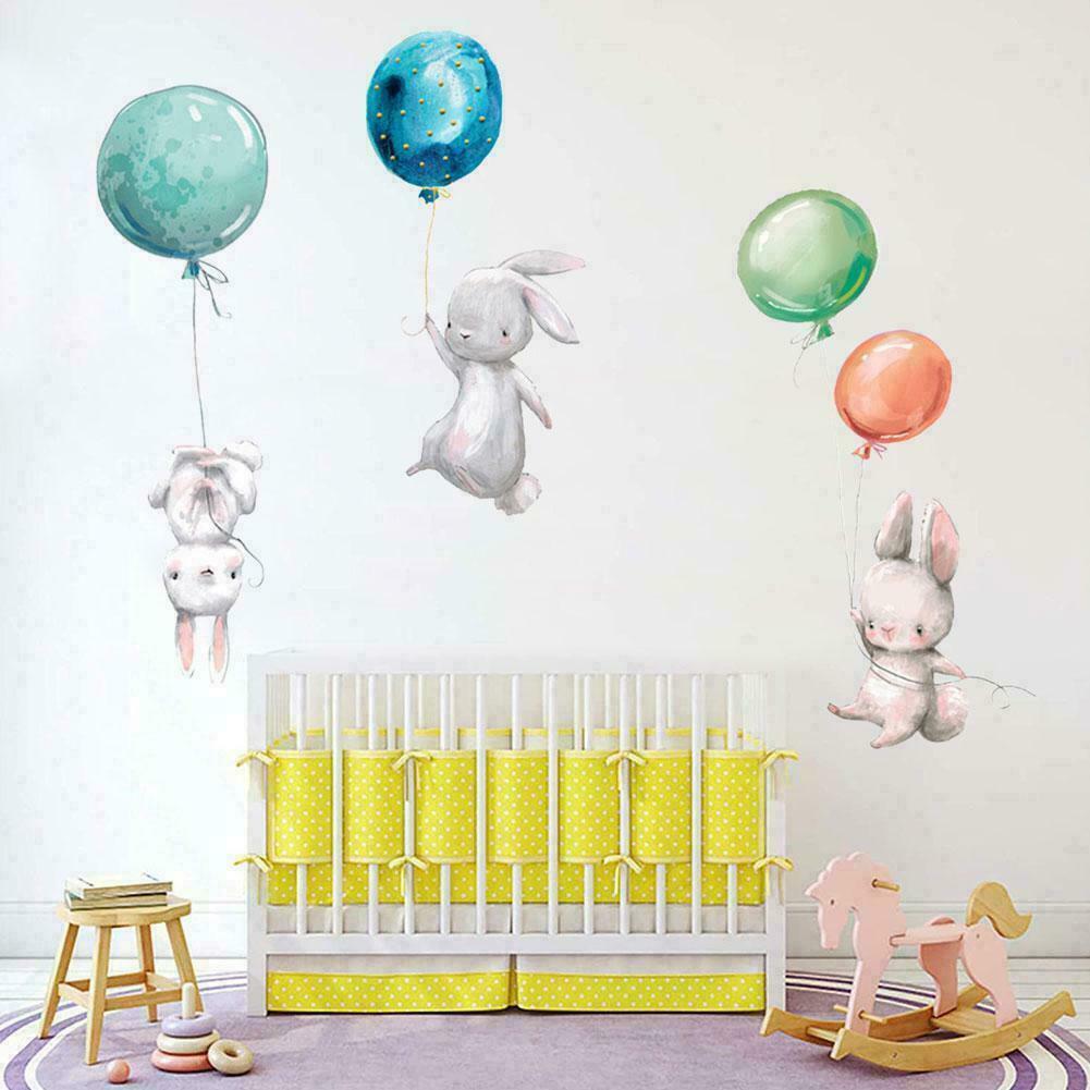 Rabbit Bunny Kids Wall Stickers Nursery Girls Decor Removable Art Easter HOT