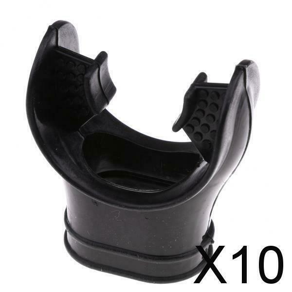 10X Silicone Scuba Diving Tube Snorkel Mouthpiece Regulator Diving Sports Black