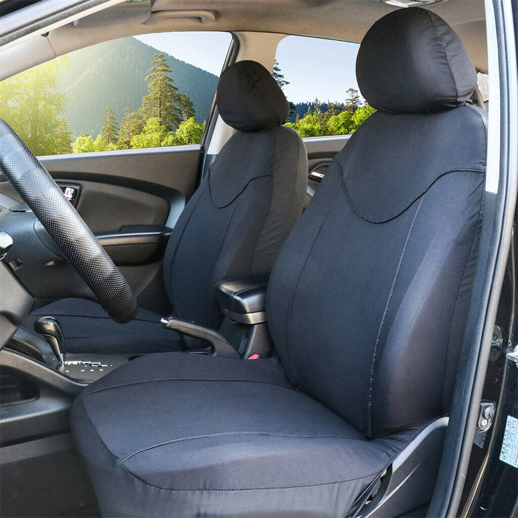 Car Seat Covers Black Complete Full Set 9pcs For Auto Vehicle Upholstery