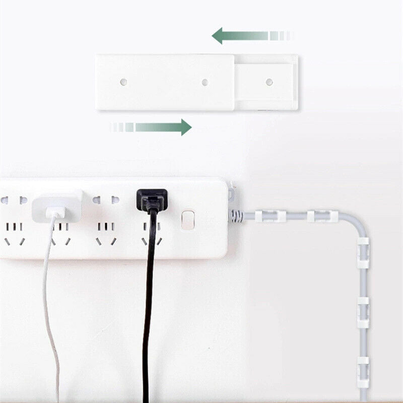 Self-Adhesive Power Strip Holder Fixator-Wall-Mounted Socket Cable Fixe Lt