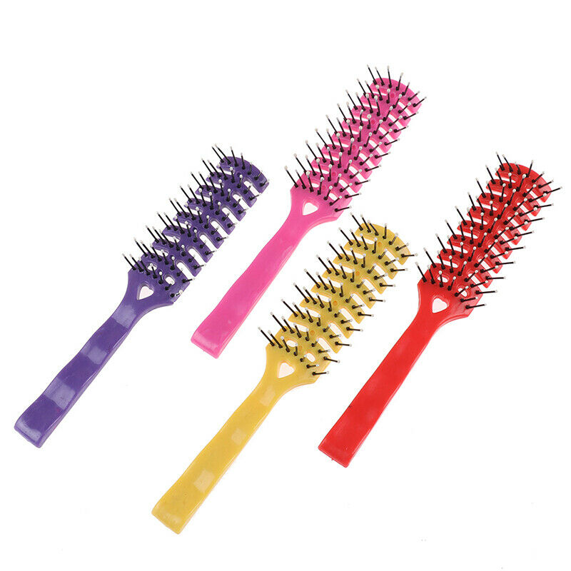 Men Plastic Vent Hair Brush Comb Anti-Static, Massage Hair Care Ribs CombB M Kt