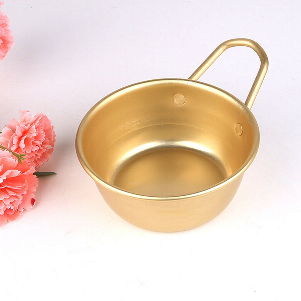 Korean Rice Wine Bowl Aluminum Golden Japanese Soju Cup Mini Bowls Kitchen
