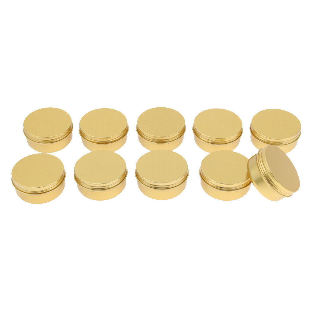 20 Pack 50gAluminum Round Lip Balm Tin Containers with Screw Thread Lid - Great
