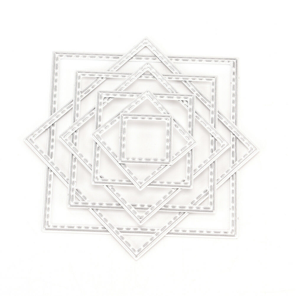 Square frame Metal DIY Cut Die Stencil Scrapbook Album Paper Card EmbossCr.l8
