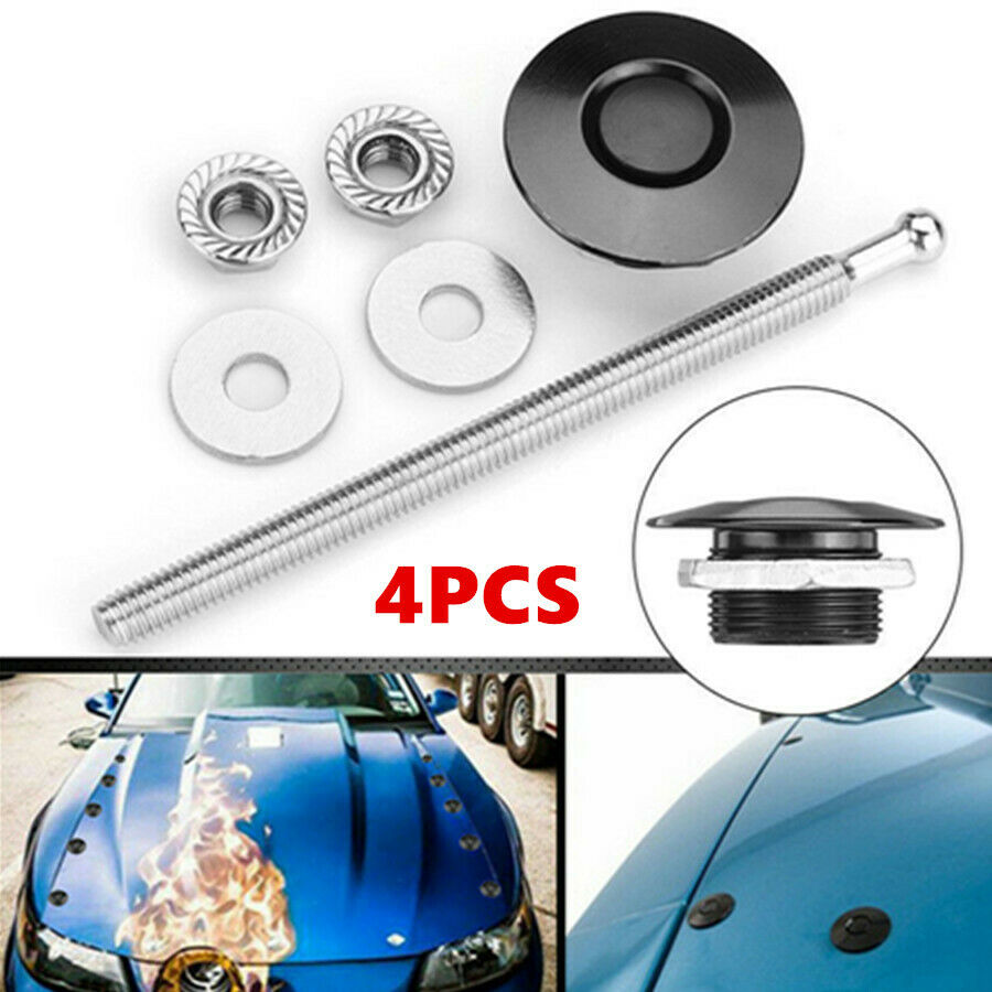 4X 25mm Quik Release Latch Fastener Hood Push Button Billet Pins Lock Long screw
