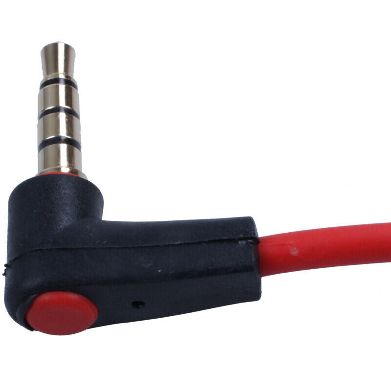 3.5mm 1/8 inch Male to Male 4 Pole Car AUX Audio Cord Cable Record Headphone RQ7