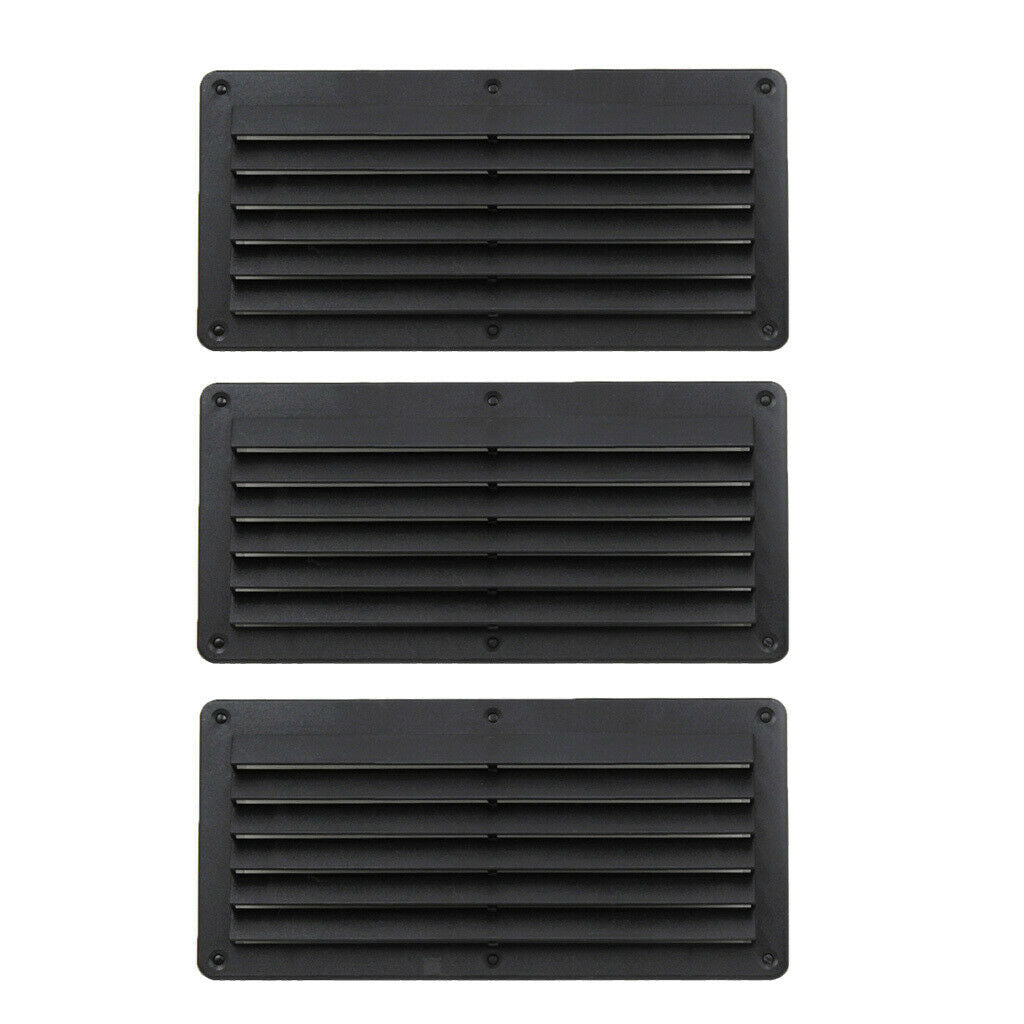 3pcs Boat RV Louvered Ceiling Wall Vent Air Outlet Exhaust Cover Marine Door