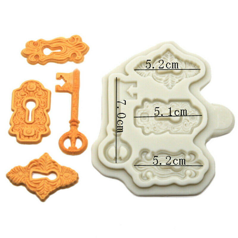 Locks & Key Molds Fondant Cake Silicone Molds Sugarcrafts Chocolate Baking Y SJ