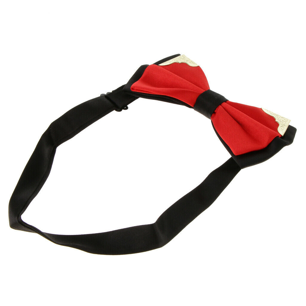 Multicolor Gentlemen's Tuxedo Bow Tie Bowtie Necktie for Men Red