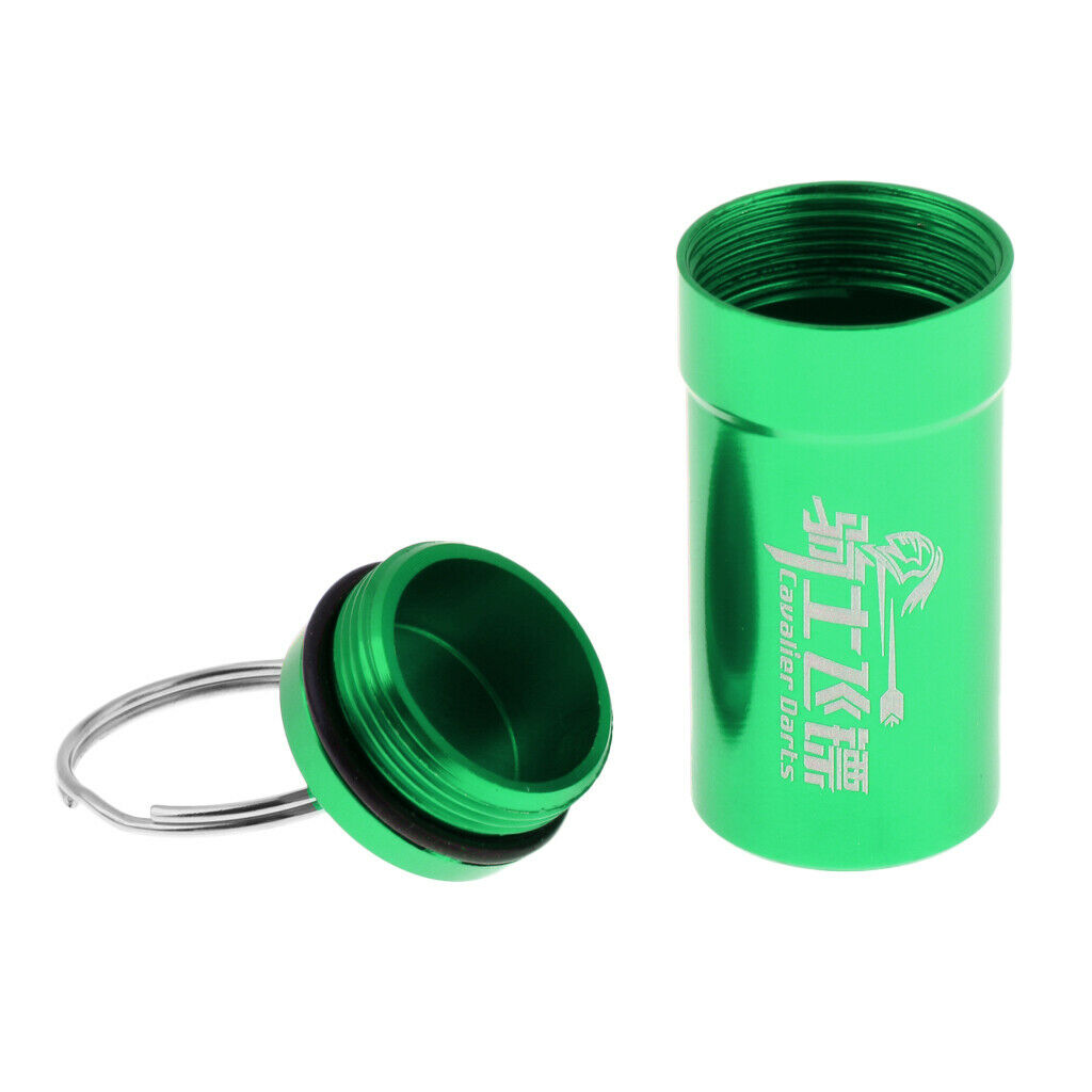 4 Pieces Aluminum Alloy Dart Supplies Case Floating Keyring Holder with Ring