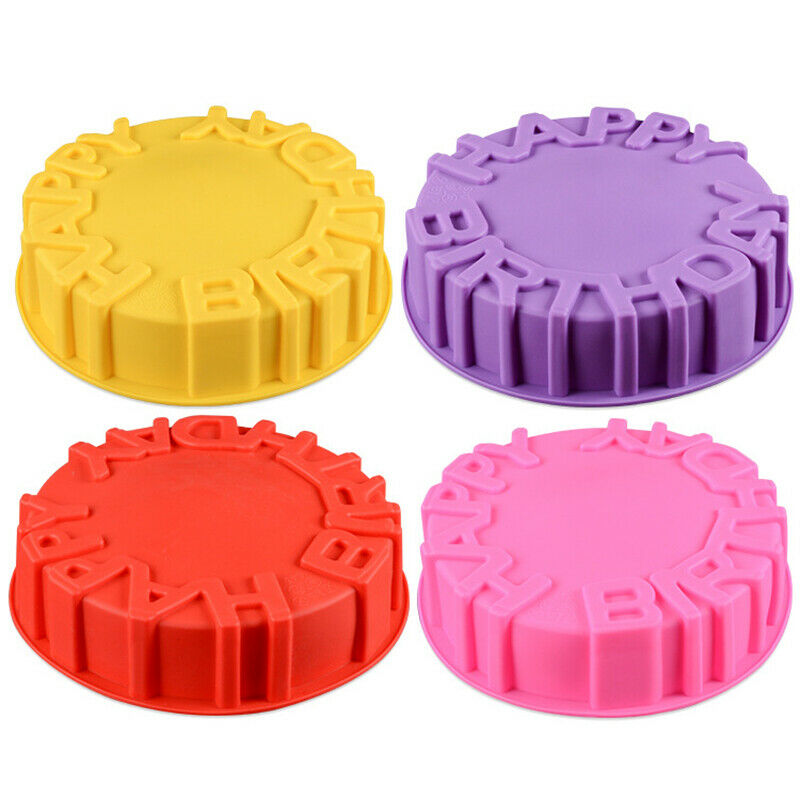Round Silicone Cake Baking Mold DIY Birthday Bakeware Pastry Cake Decor T.l8