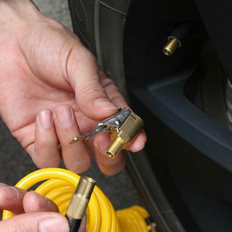 Car 8mm Tyre Wheel Tire Air Chuck Inflator Pump Valve Clip Clamp Connecto.l8