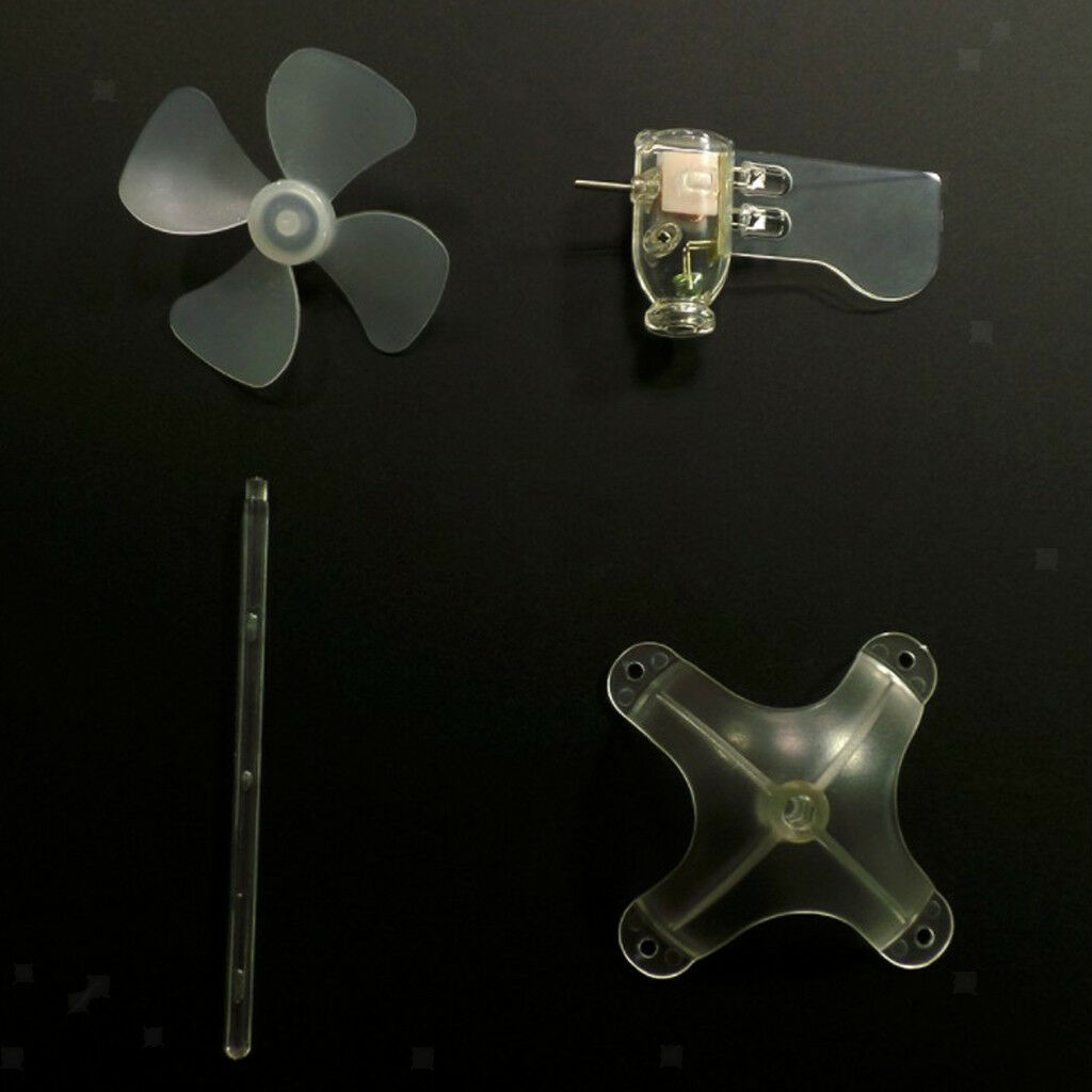 Small 360º Vertical Wind Generator Wind Turbine Motor Blade LED DIY Display