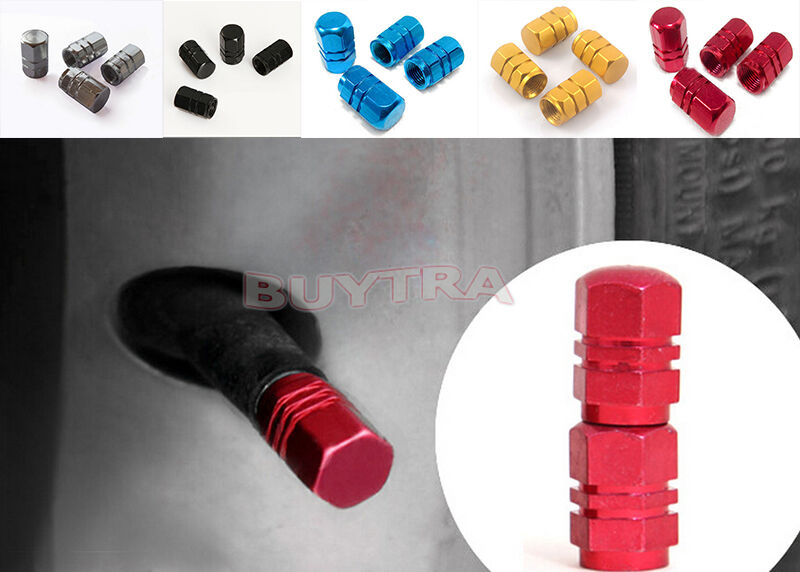 8X Red Wheel Tyre Tire Valve Stems Air Dust Cover Screw Caps Car Truck Bi.l8