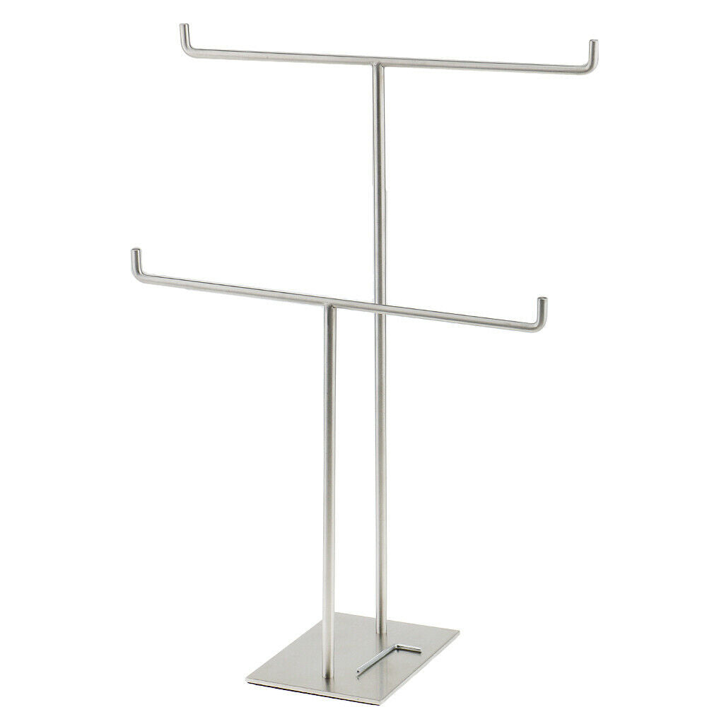 Retail Store Steel Scarf Jewelry Display Stand Holder Hand Towel Rack Shelf