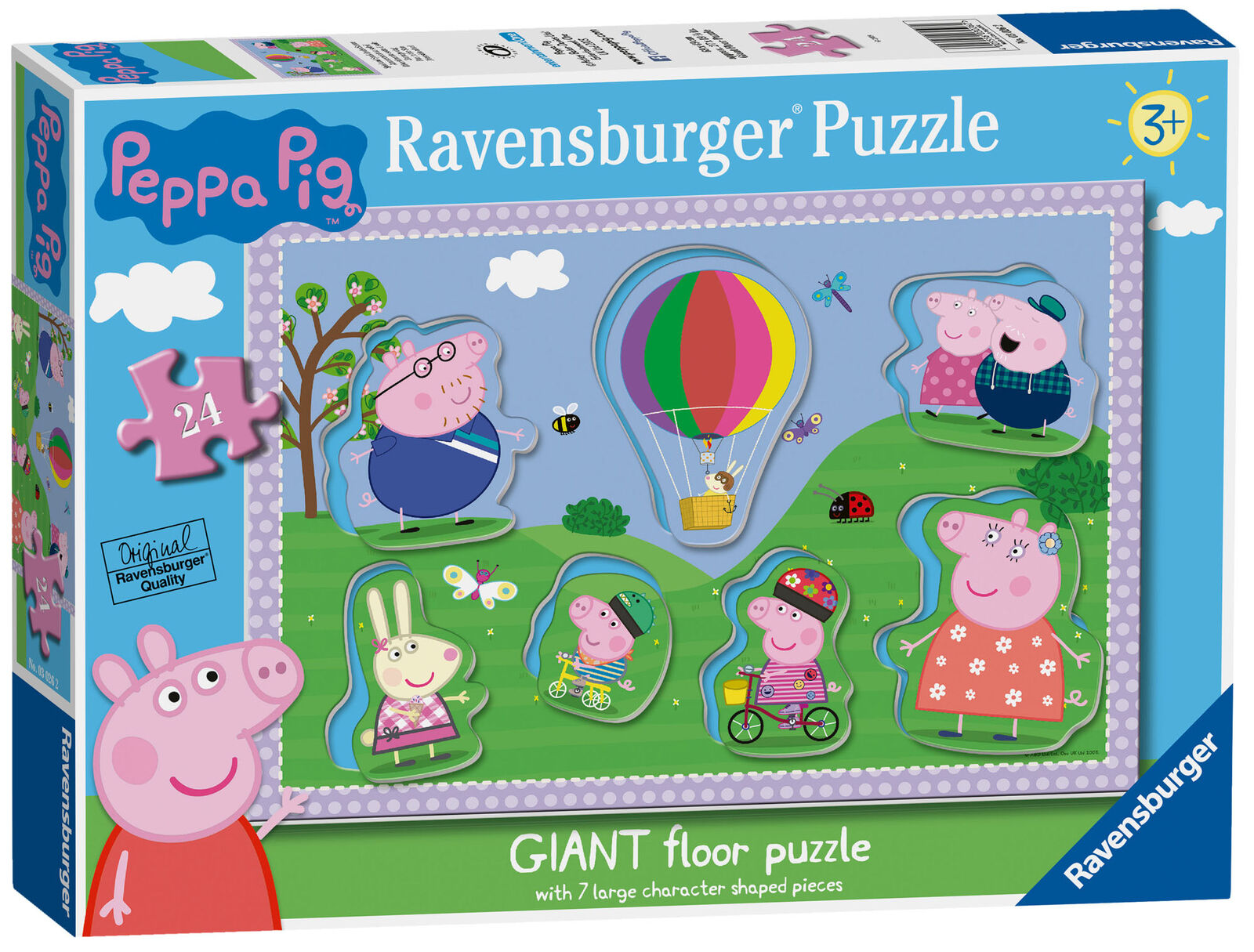 03026 Ravensburger Peppa Pig Giant Floor Jigsaw Puzzle with Large Shaped 24pcs