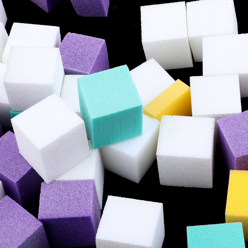 120pcs Irregular Nail Art Buffer Blocks Sanding Filing Sponge Manicure Tools