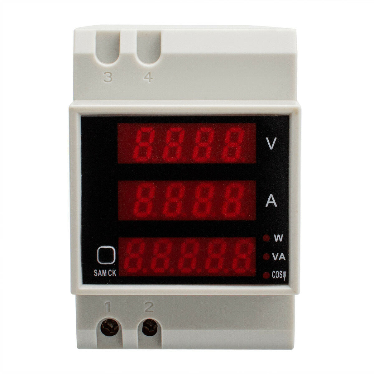 Ammeter Voltmeter 80-300V 100A Digital LED Din Rail Voltage Amp Watt Power Meter
