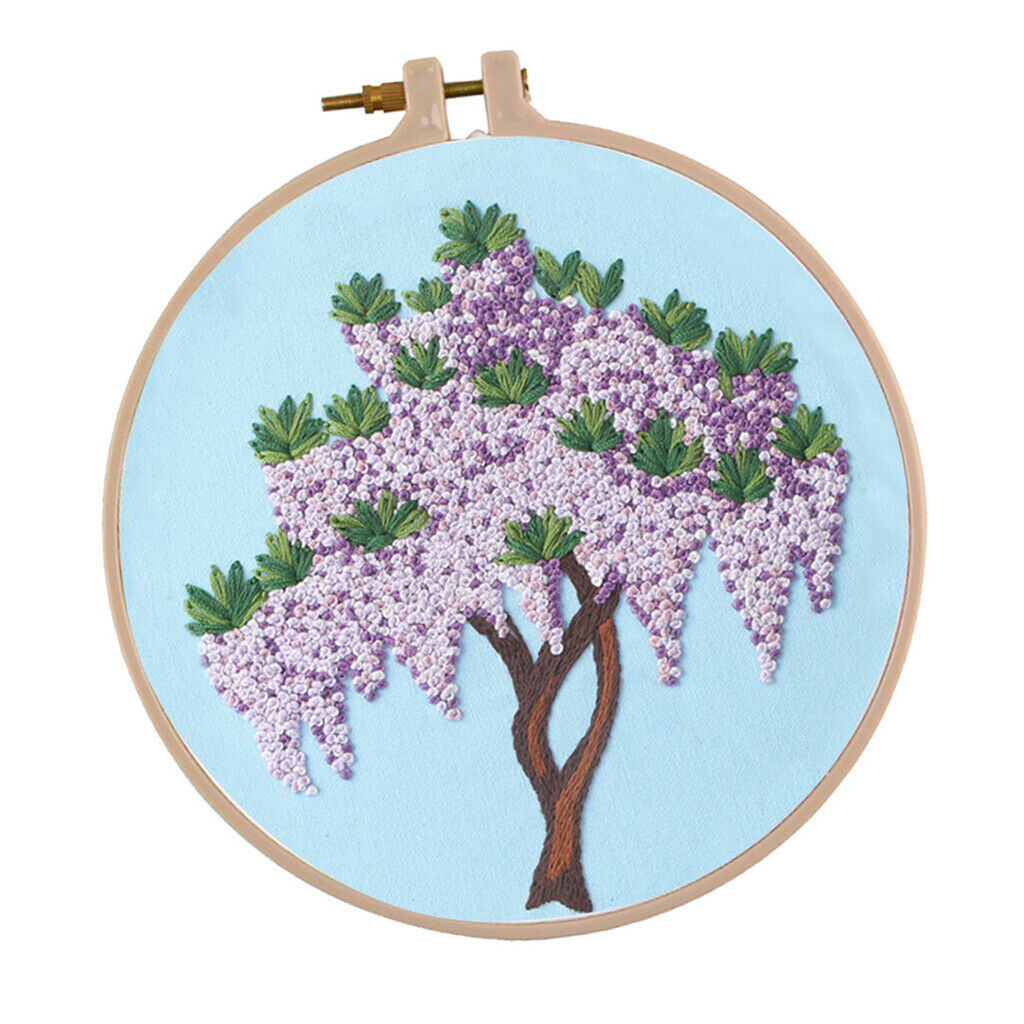 Hand Embroidery Kit Embroidery Sampler for Adults Beginners 150mm Flower 2