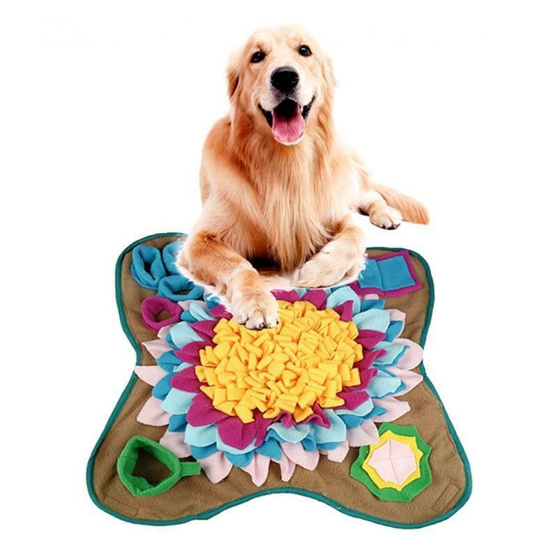 50x50cm Pet Dog Snuffle Mat Nose Smell Training Sniffing Pad Slow Feeding Bowl