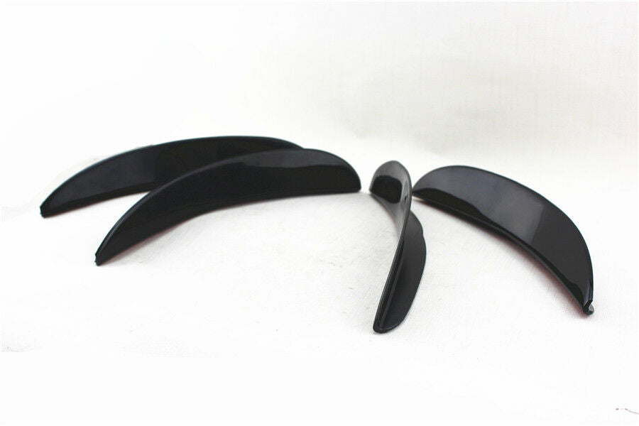 4pcs 25cm Universal Black Car/Auto Front Bumper Fins Spoiler Refit Canards Kit
