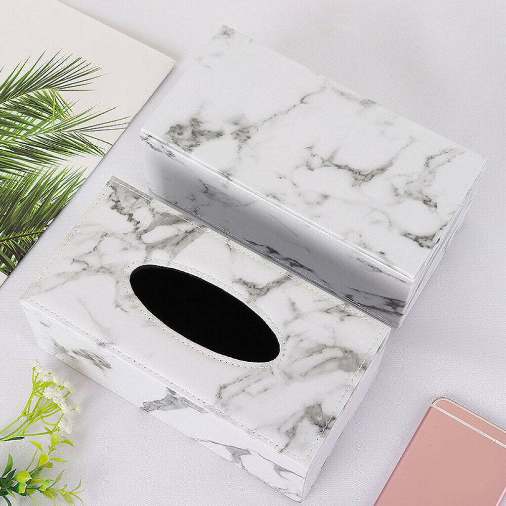 Marble Tissue Box Napkin Holder Tissue Box Cover Holder Desk Box