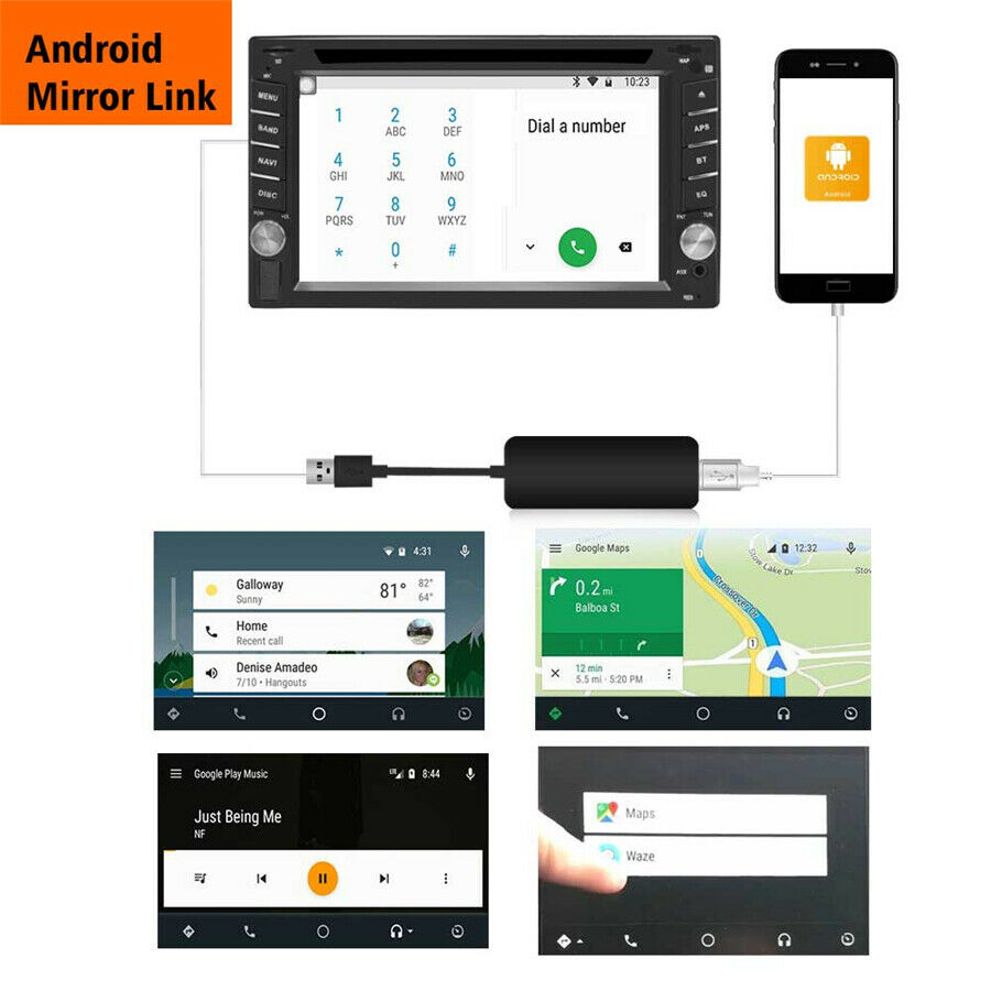 Wireless Android Auto Dongle For Android Stereo Radio Head Unit Player CarPlay