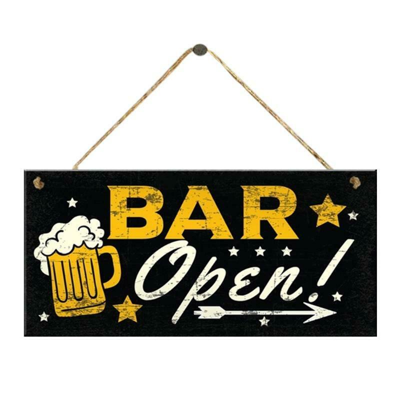 Wooden Sign Listing Bar Decoration Wooden Front Door Hanger Decor Entryway Wall