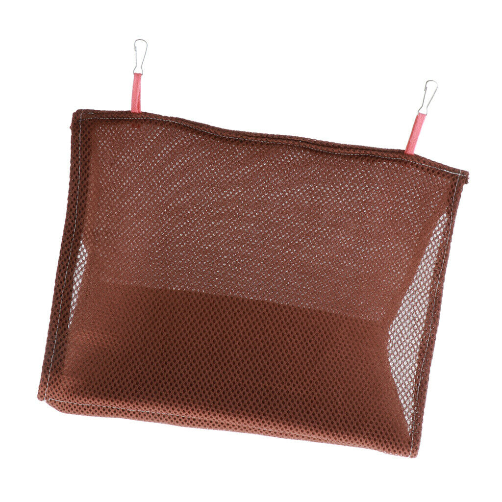 Bird Breathable Hammock Cage Hanging Bed Nest for Bird Small Animals Coffee