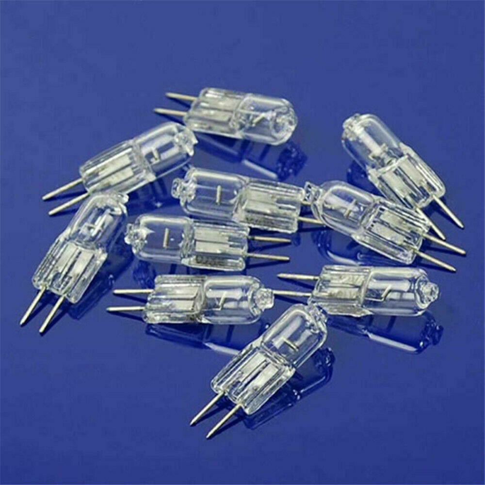 10 PCS 10 Watt 12 Volt Halogen Light Bulbs G4 Base Bi-Pin 12V 10W T3 JC Lamp