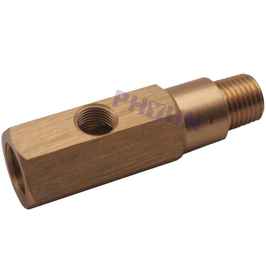 1 Pc CNC Machined Oil Pressure Gauge Adapter Brass Sensor 1/4 NPT Female/Male