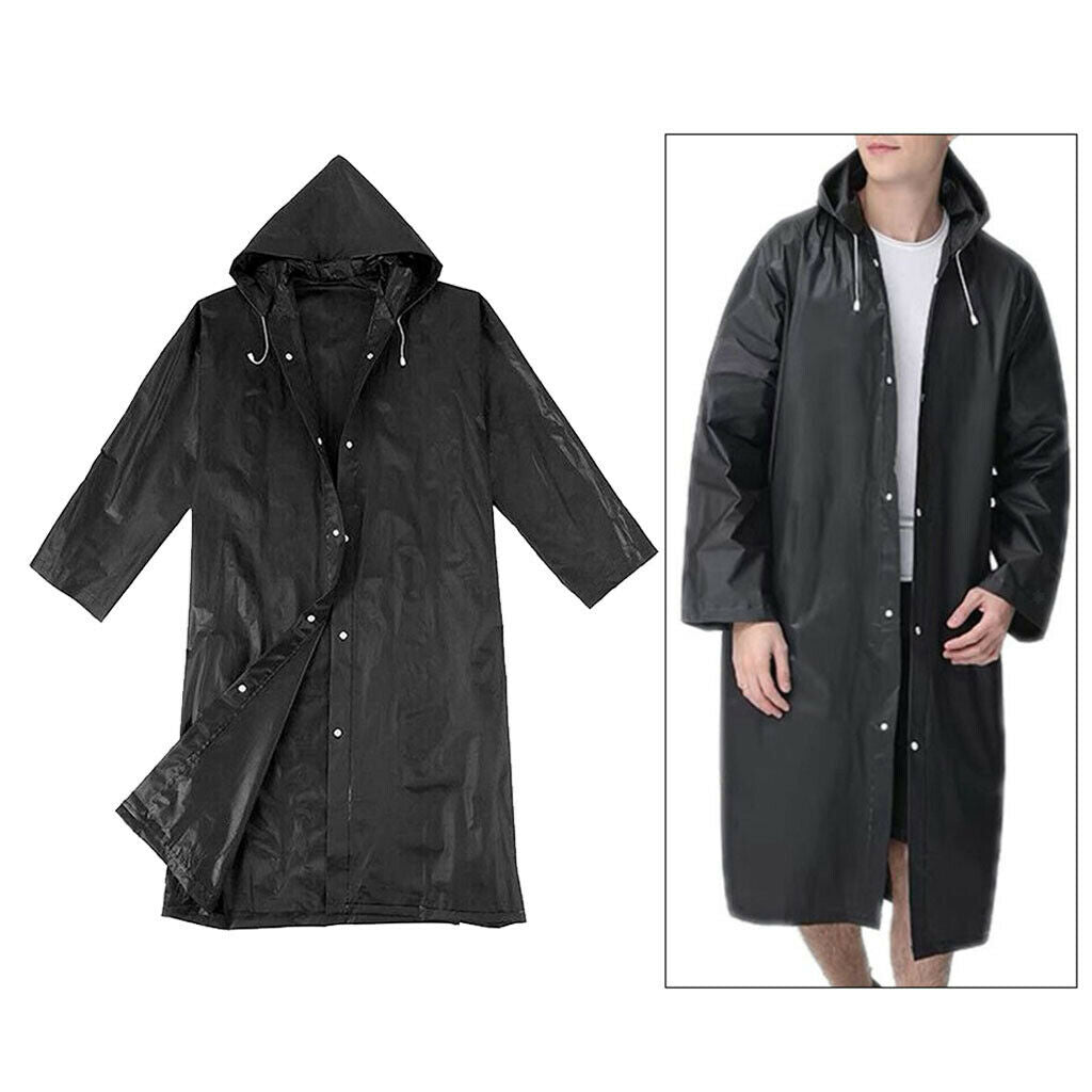 Raincoat Waterproof Hooded Rain Coat Cover Womens Mens Rainwear Poncho Jackets