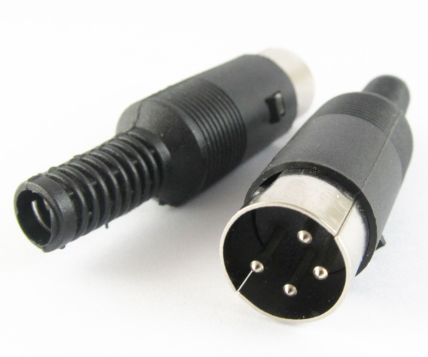 1pc 3 Pin DIN Plug Male Connector, Plastic Handle NEW