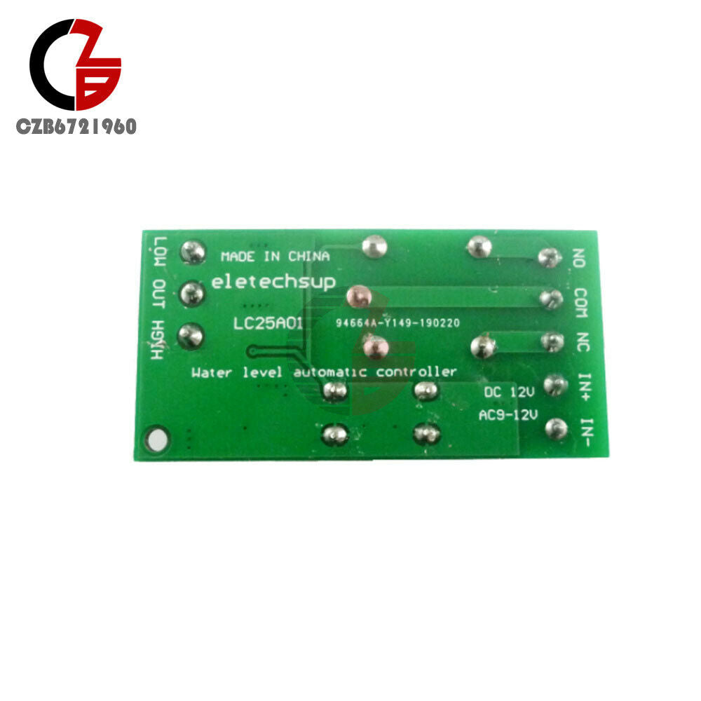 12V Water Level Automatic Controller Liquid Sensor Switch Solenoid Motor Pump