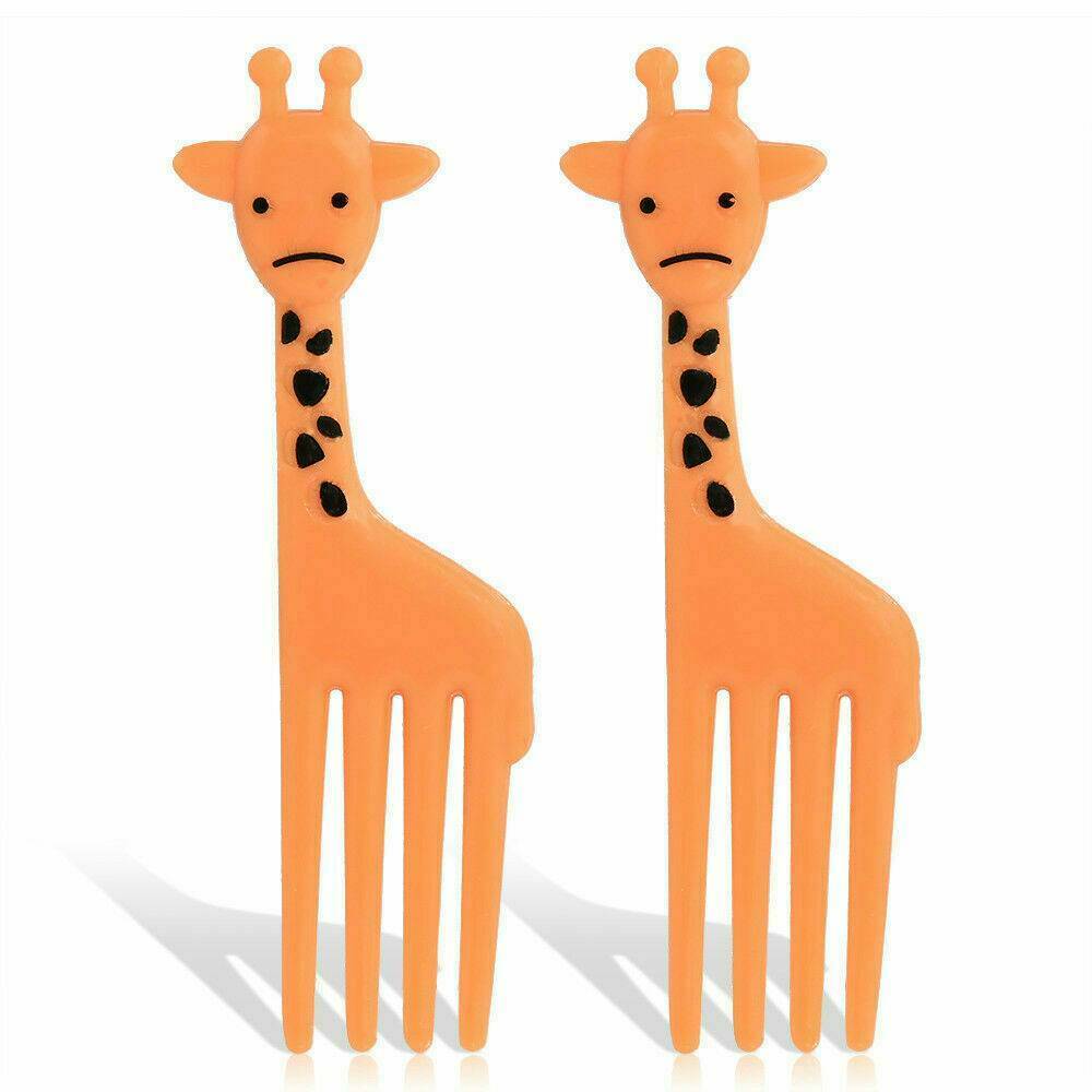 10Pcs Fruit Fork Animal Food Picks Forks Children Cartoon Bento Lunch Decors DIY