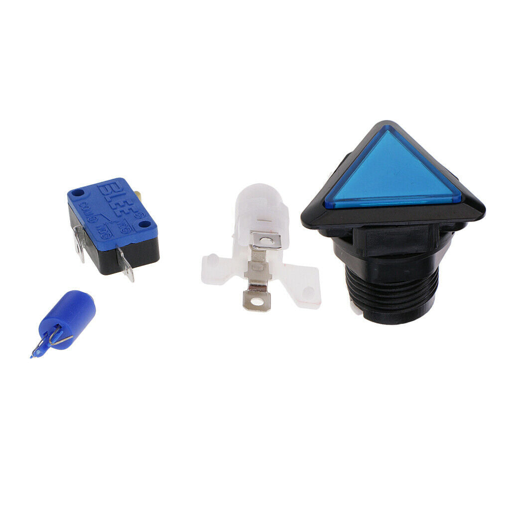 Video slot machine button 12V LED Illuminated for Arcade Game 3.9x3.9cm blue