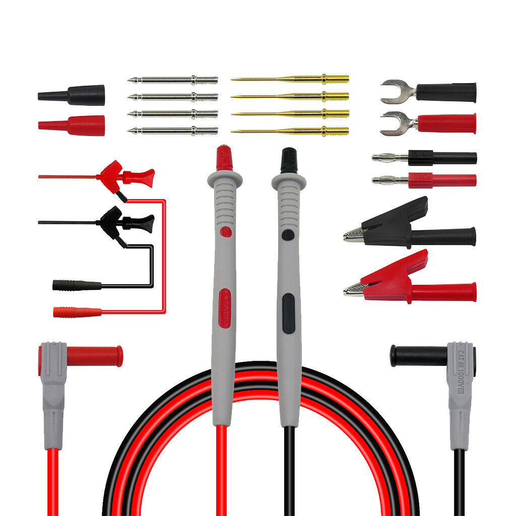 Banana Plug Electronic Test Lead 20-in-1 Multimeter Meter Test Probe Kit