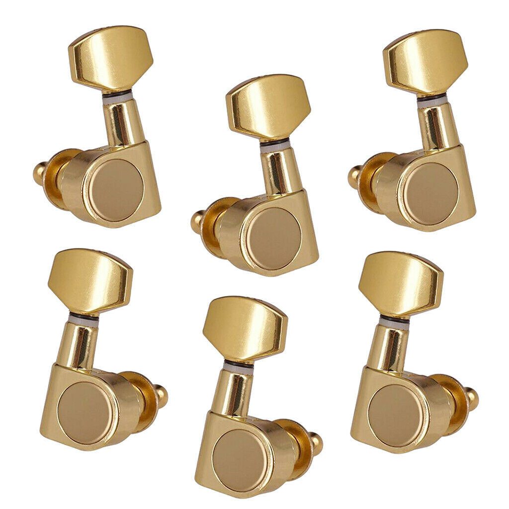 6Pcs Guitar Closed Button Tuning Keys Tuners for Acoustic Guitar Replacement