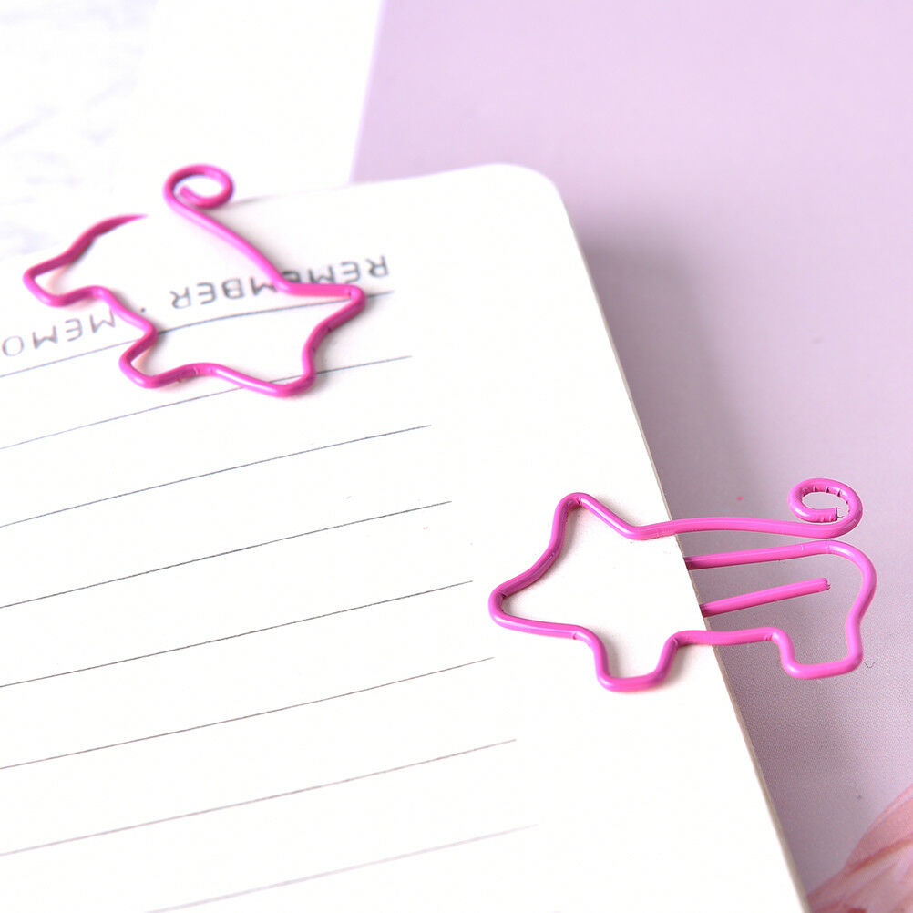 4x Pig Pink Bookmark Paper Clip School Office Supply Escolar Gift Stationery  Qx