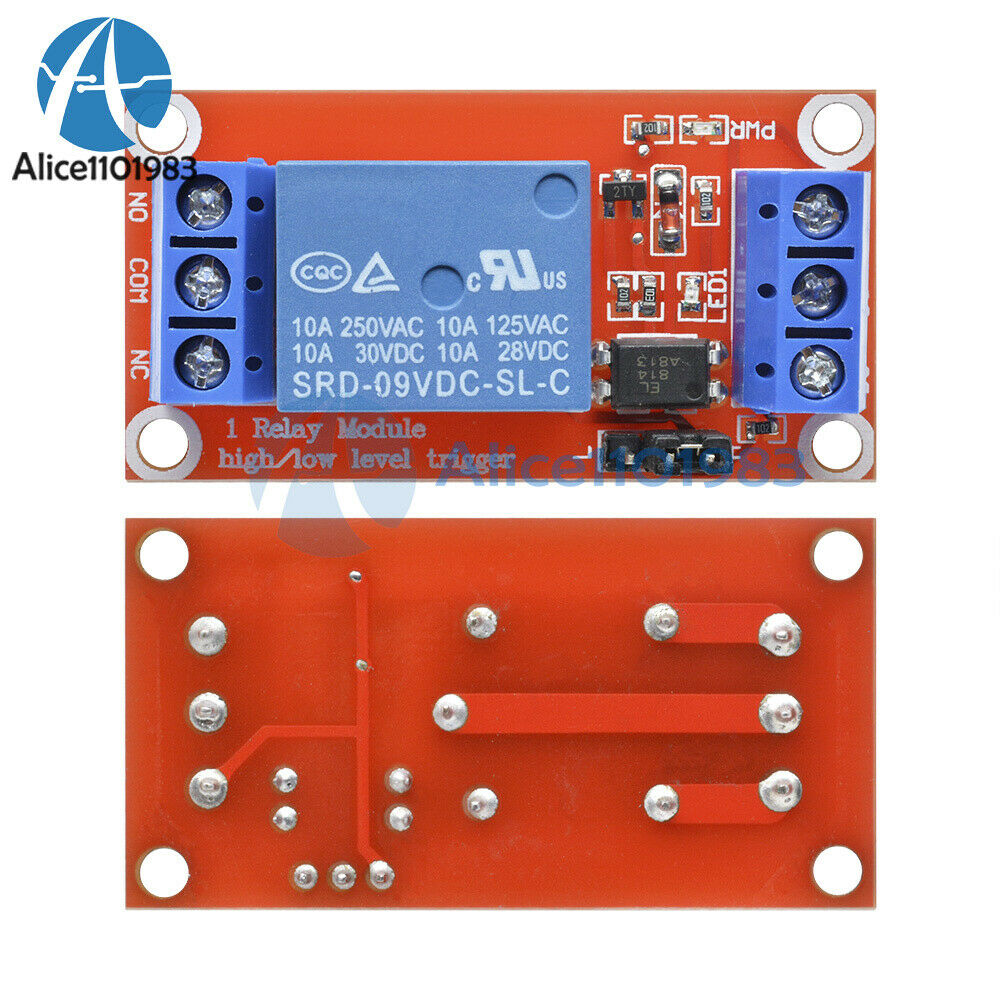 1 Channel DC 9V with Optocoupler Driver Shielded High Low Level Relay Module