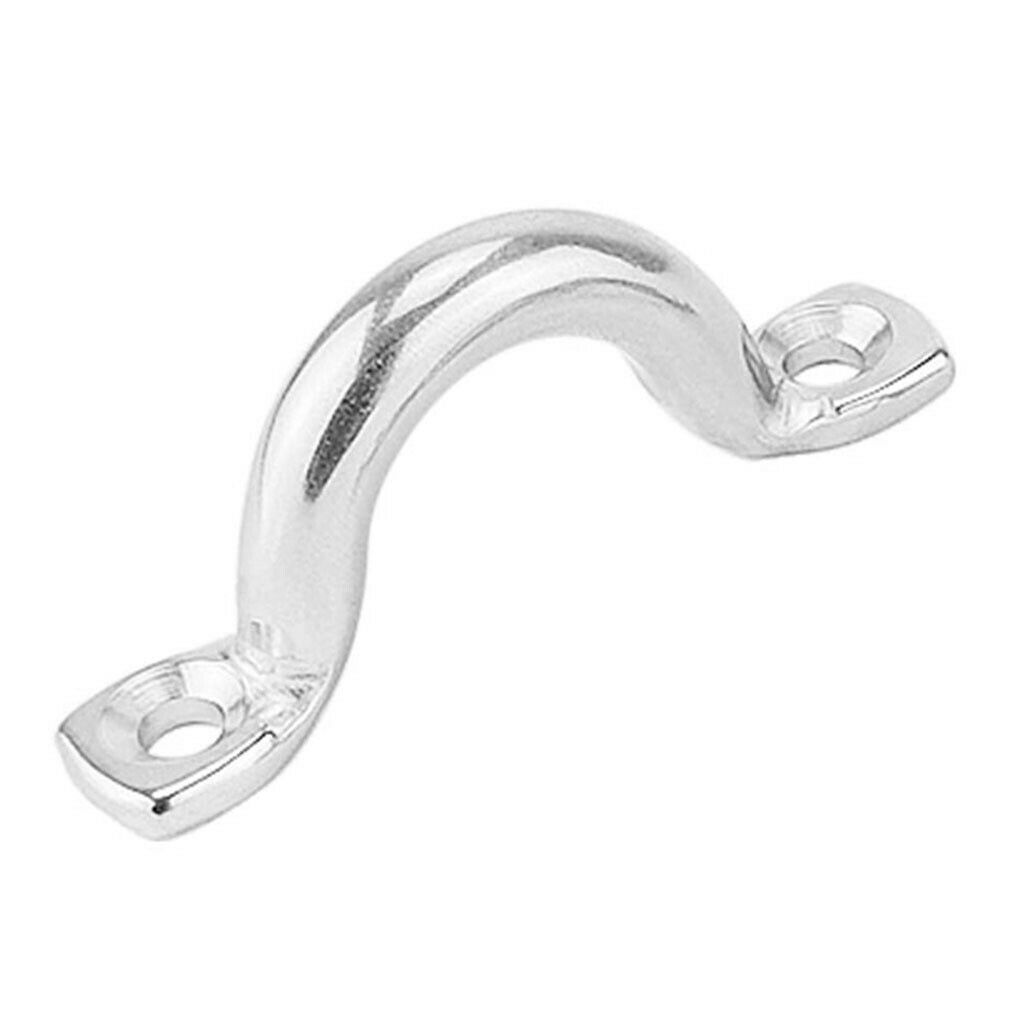 6Pcs 6mm Trailer Tie Loop Lashing Rope Tie Down Ring Horse Shape Tpye, Stainless