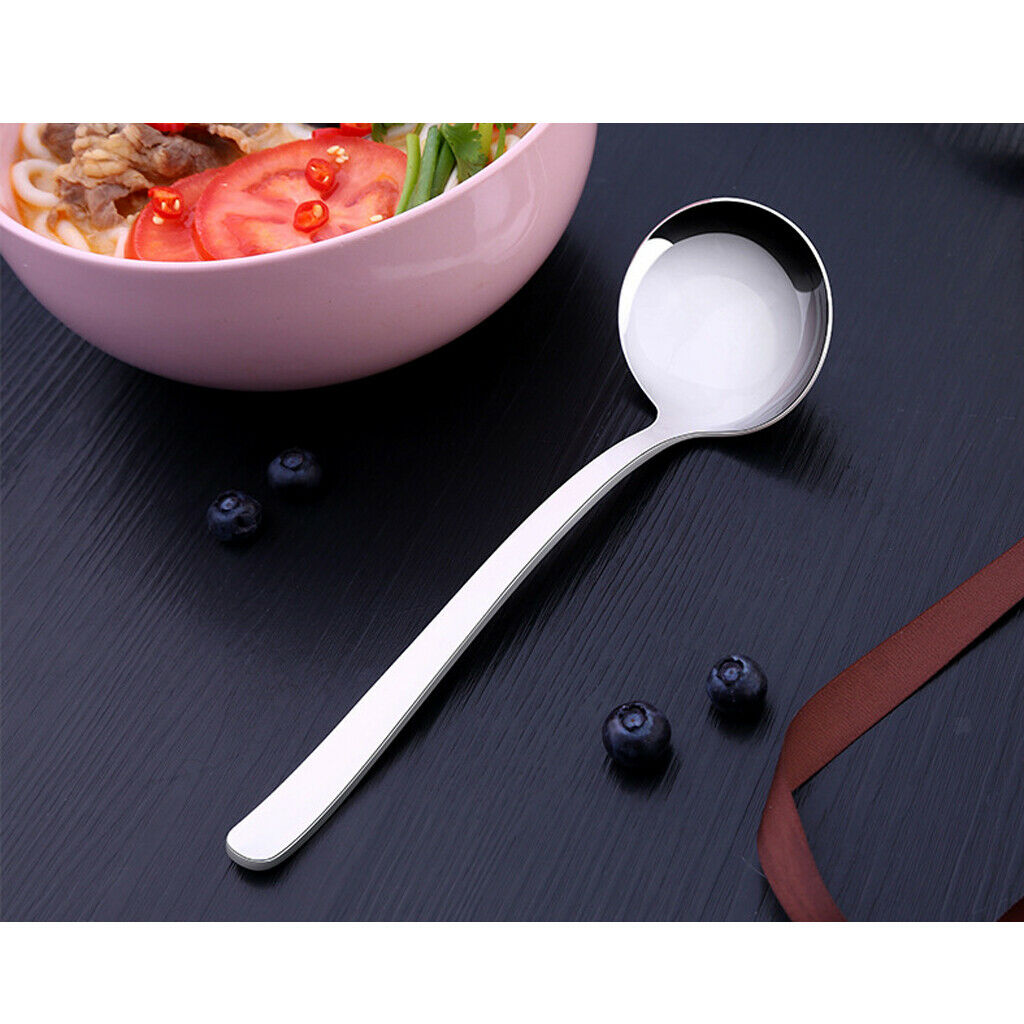 Soup Spoon Coffee Thicken Stainless Steel Cutlery Home Kitchen Gift