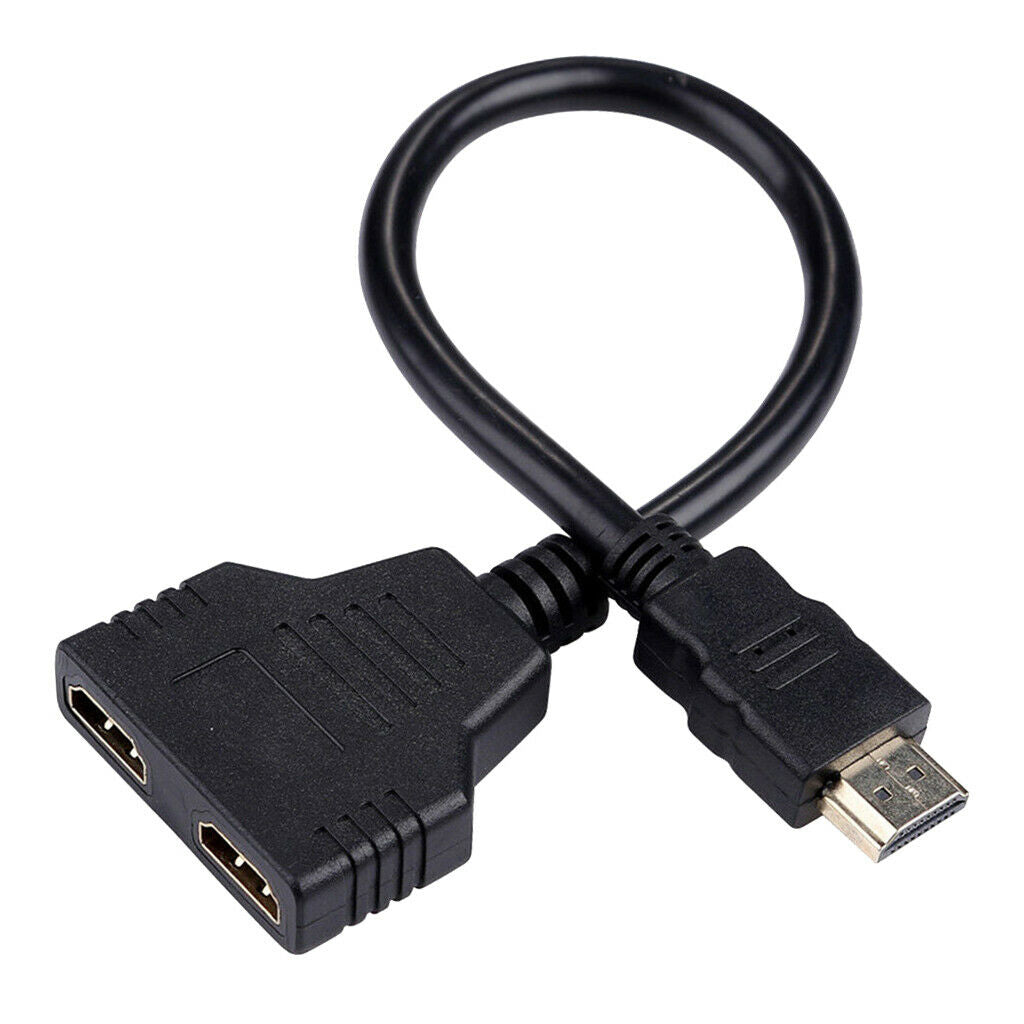 HDMI Splitter Cable Converter 1 in 2 out Ultra HD Support 4K for HDTV DVD